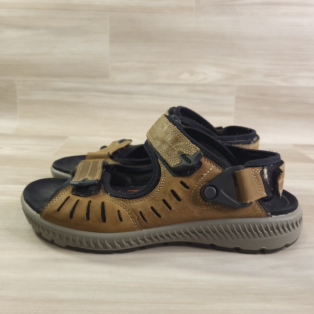 ECCO Offroad Sandal Mens 6 Brown Yak Leather Hiking Sport 822114
